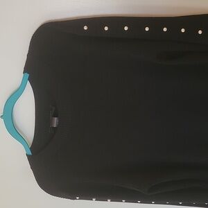 Ashley Stewart Black Dress Pearl Design 22/24